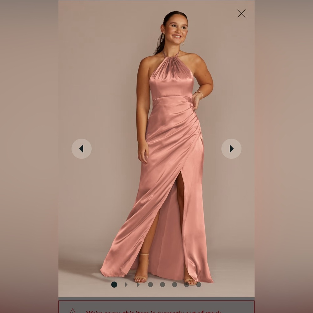 GALINA SIGNATURE
Tie-Neck Charmeuse Halter Dress size 10
